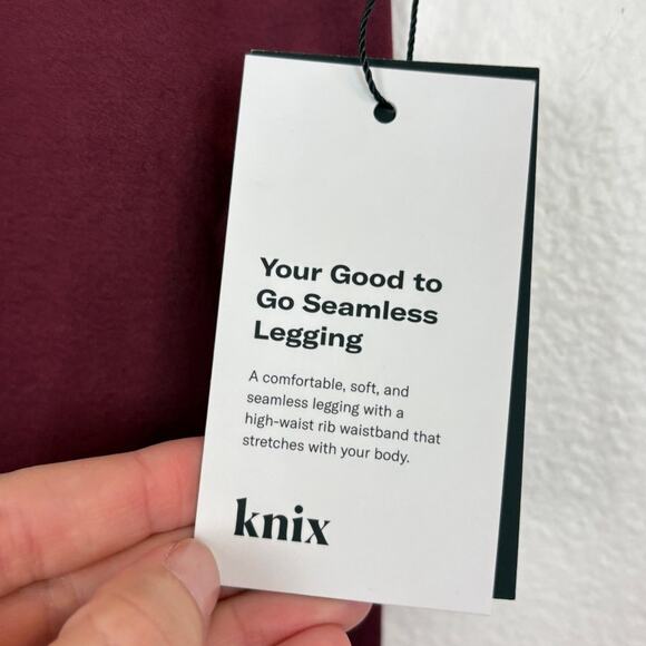 NWT Knix Good to Go Seamless Leggings Dark Cherry Small - Picture 6 of 6